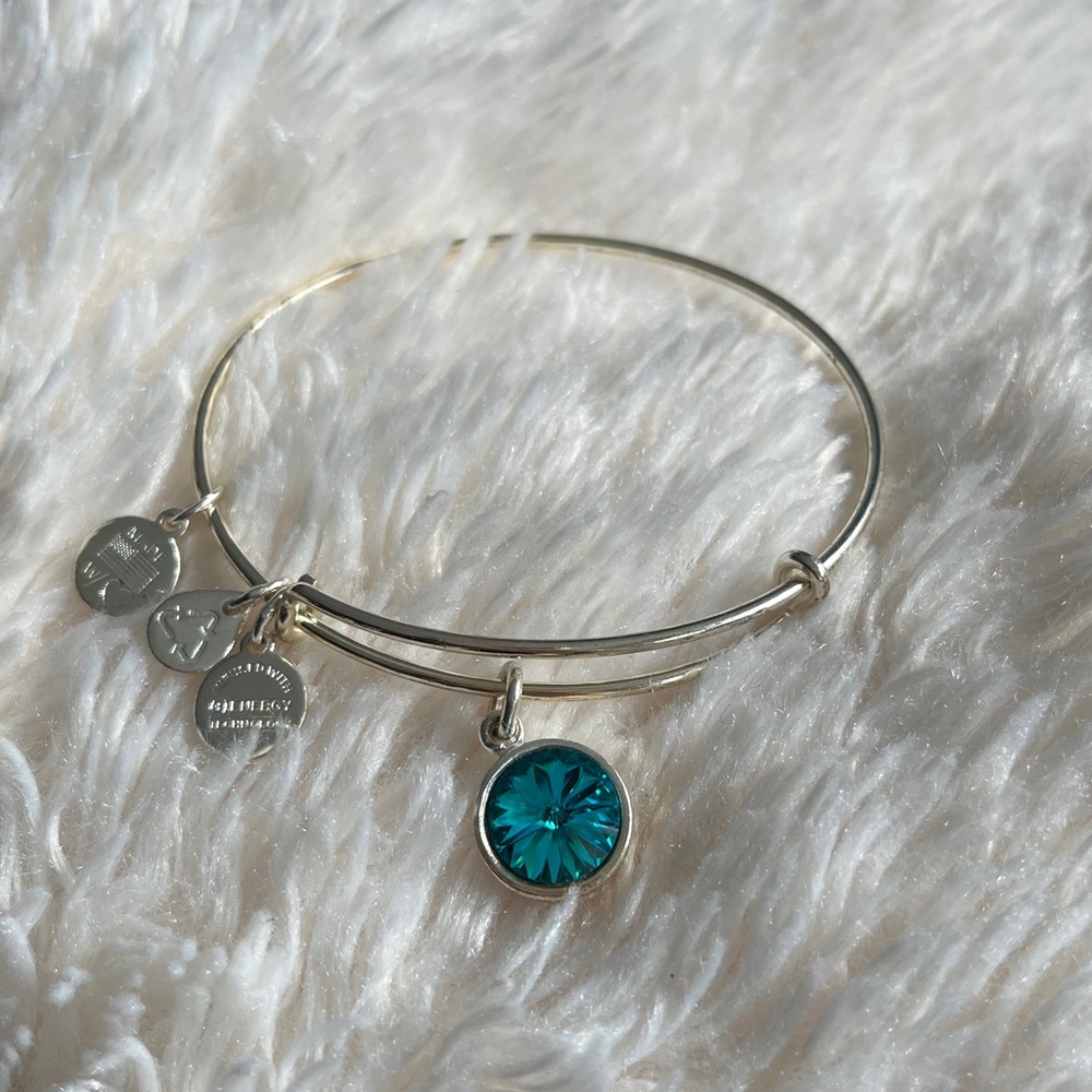 ALEX & ANI BIRTHSTONE CHARM BANGLE - Picture 1 of 6